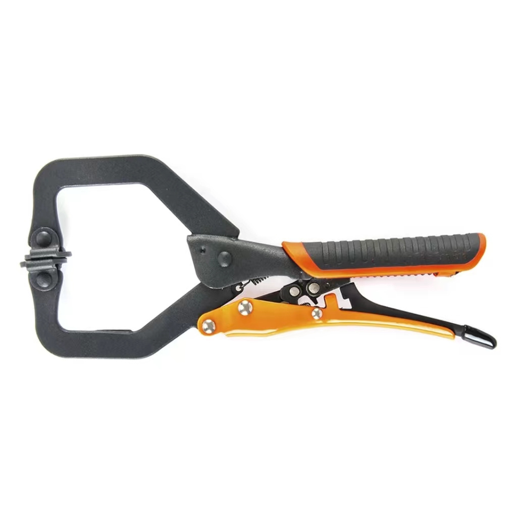 Black finish woodworking welding clamp face wood clamp self  adjustable locking pliers c clamp