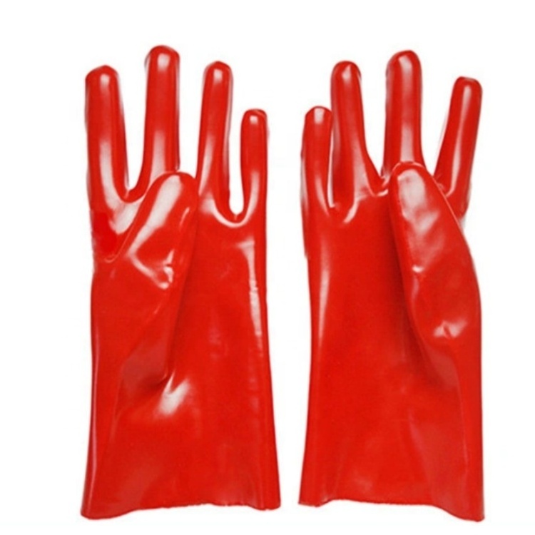 PVC Coated Gloves with Excellent Oil Acid and Alkali Resistance