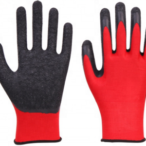 Red Nylon Spandex Micro Foam Latex Nitrile Palm Maxi High Flex Gardening Safety Work Gloves