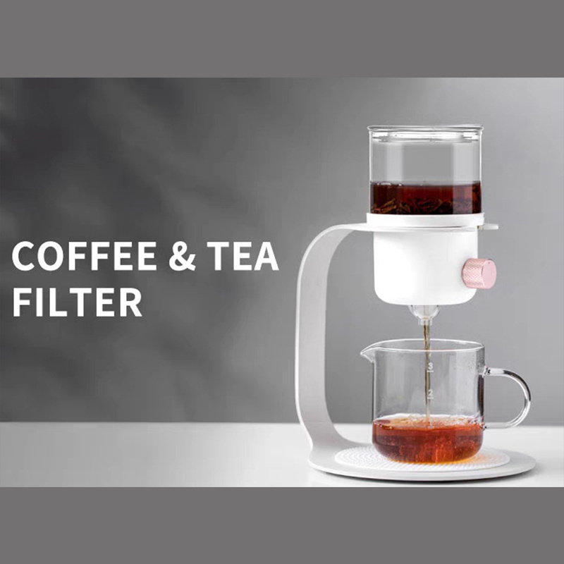 new design portable coffee tea gift set high temperature glass automatic coffee tea pot