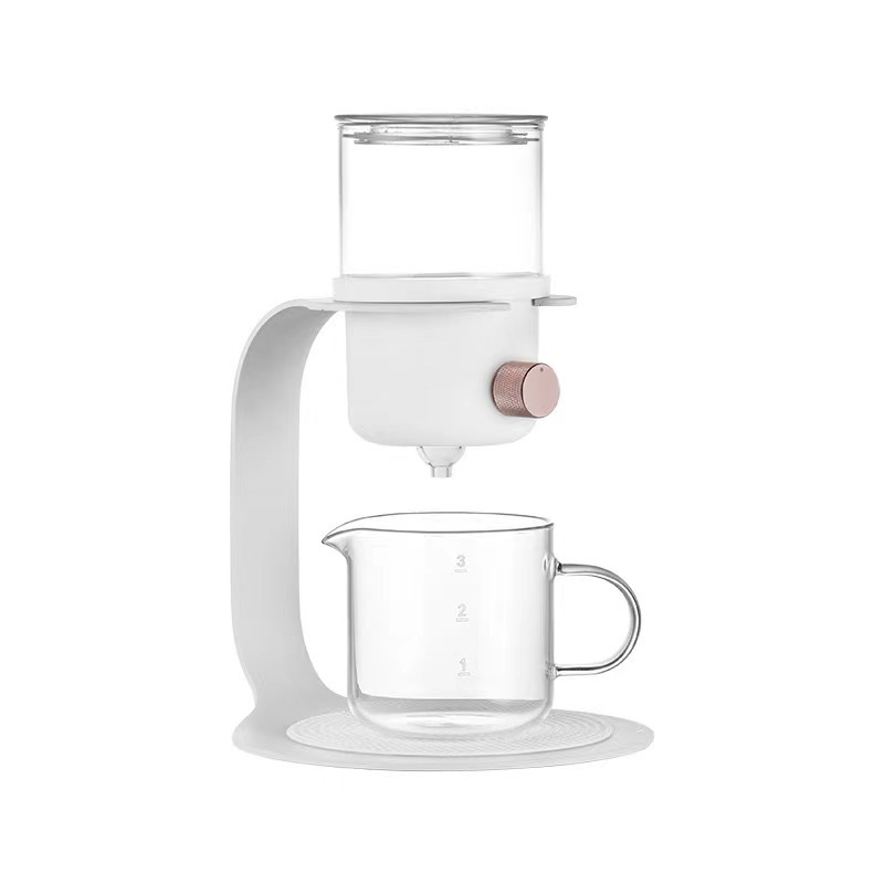 new design portable coffee tea gift set high temperature glass automatic coffee tea pot