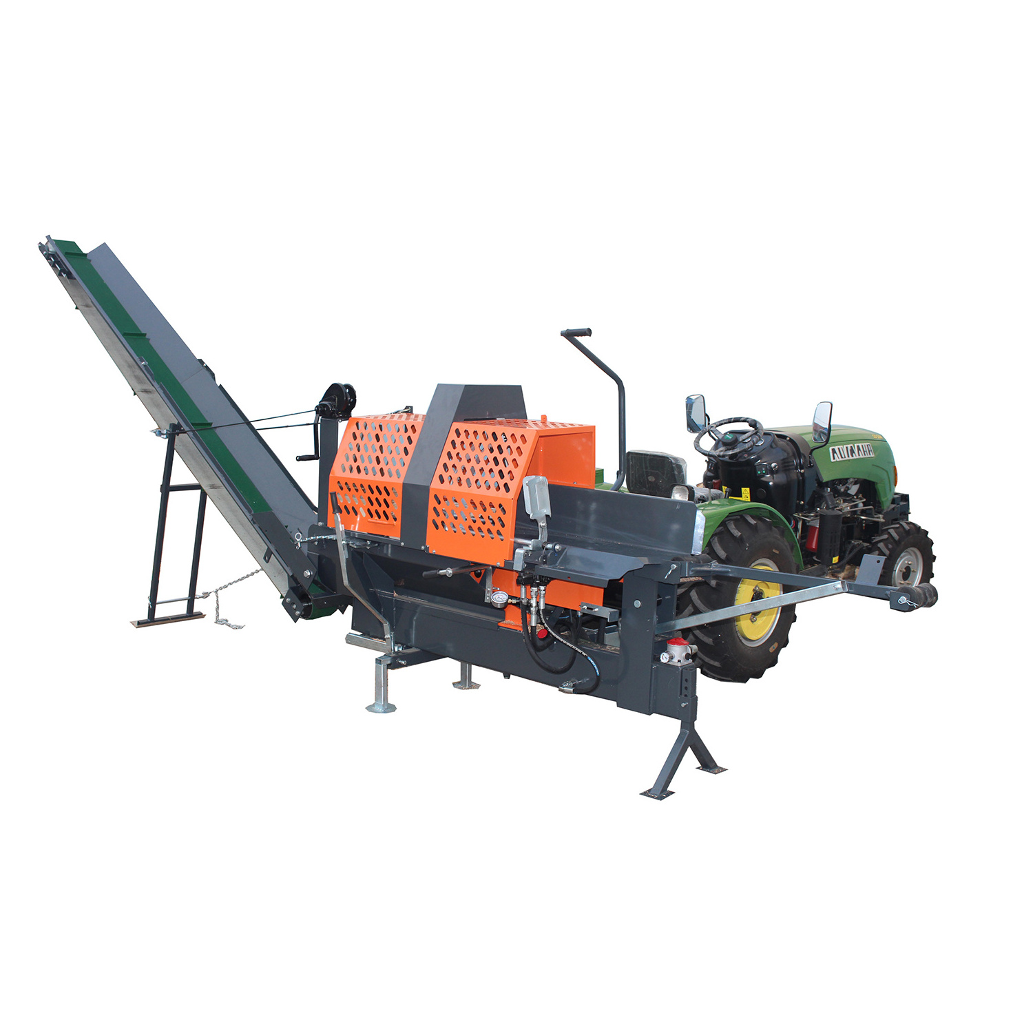 Hot Sale 20 Ton Hydraulic Vertical and Horizontal Log Saw Firewood Processor Gasoline Log Splitting Machine