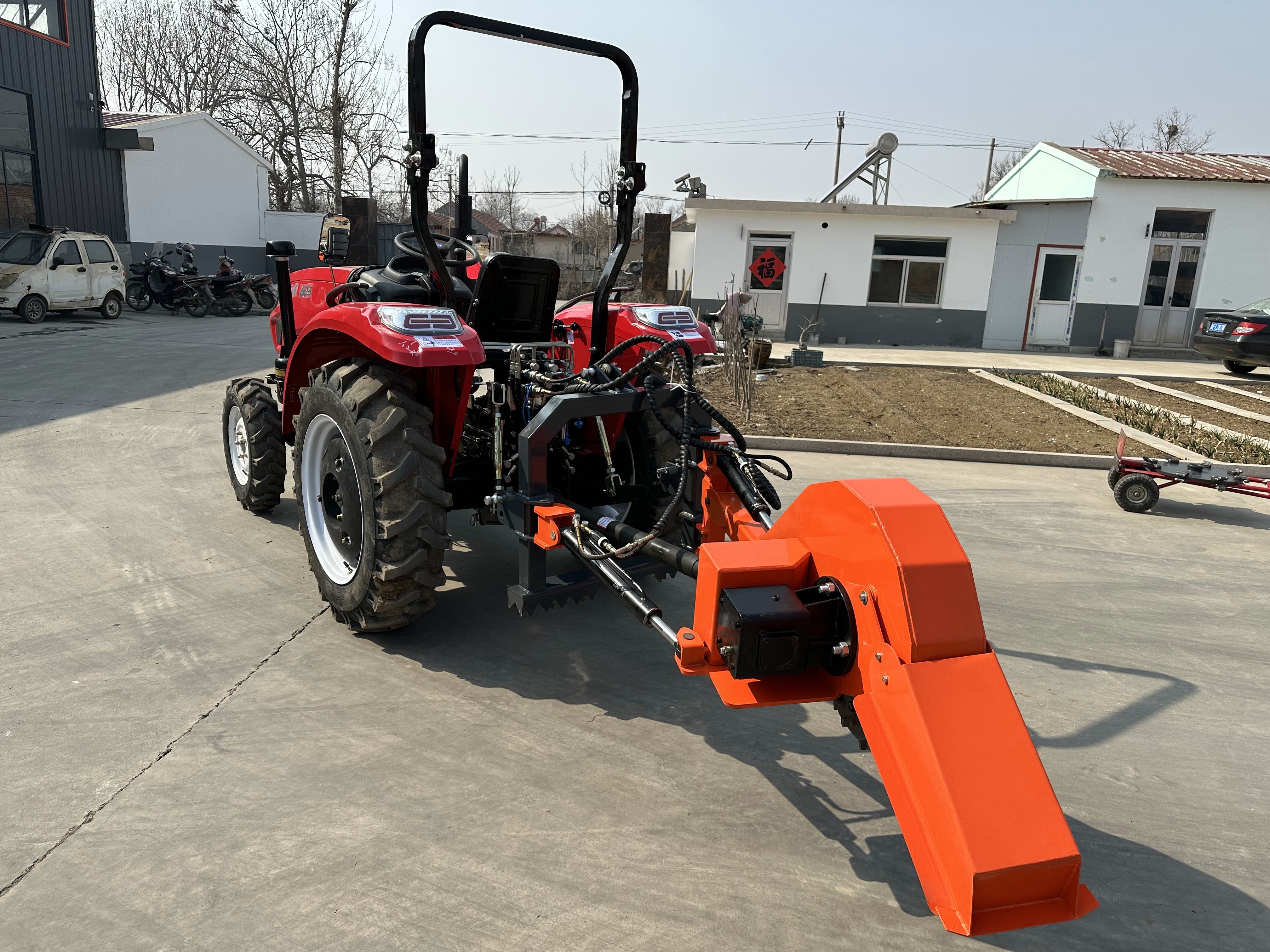 Swing arm stump grinder 3 point hitch attached Stump Grinder