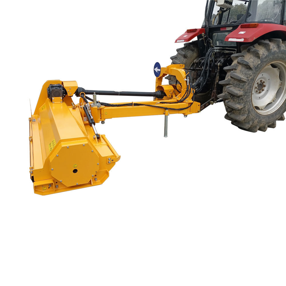 rear-side agricultural tractor mounted  rotary mowers swing arm mulcher