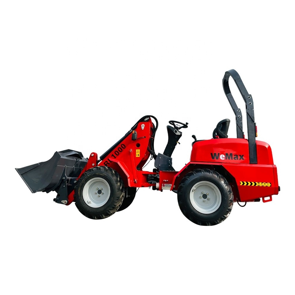 Rima Construction Machine 1000kg Loading Mini Small Skid Steer Wheel front Mini Loader