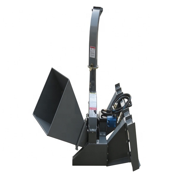 CE approved skid steer mounted 8 inch wood chipper