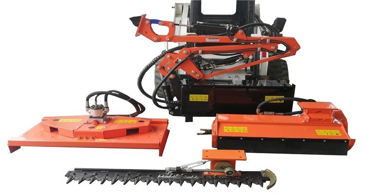 Swing boom cutter skid steer attachment / Boom arm mower