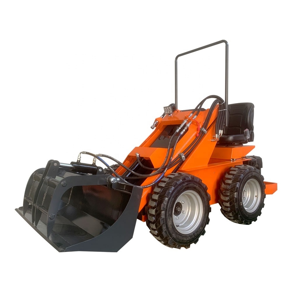 gasoline / diesel mini steer wheel  loader with dumper for construction