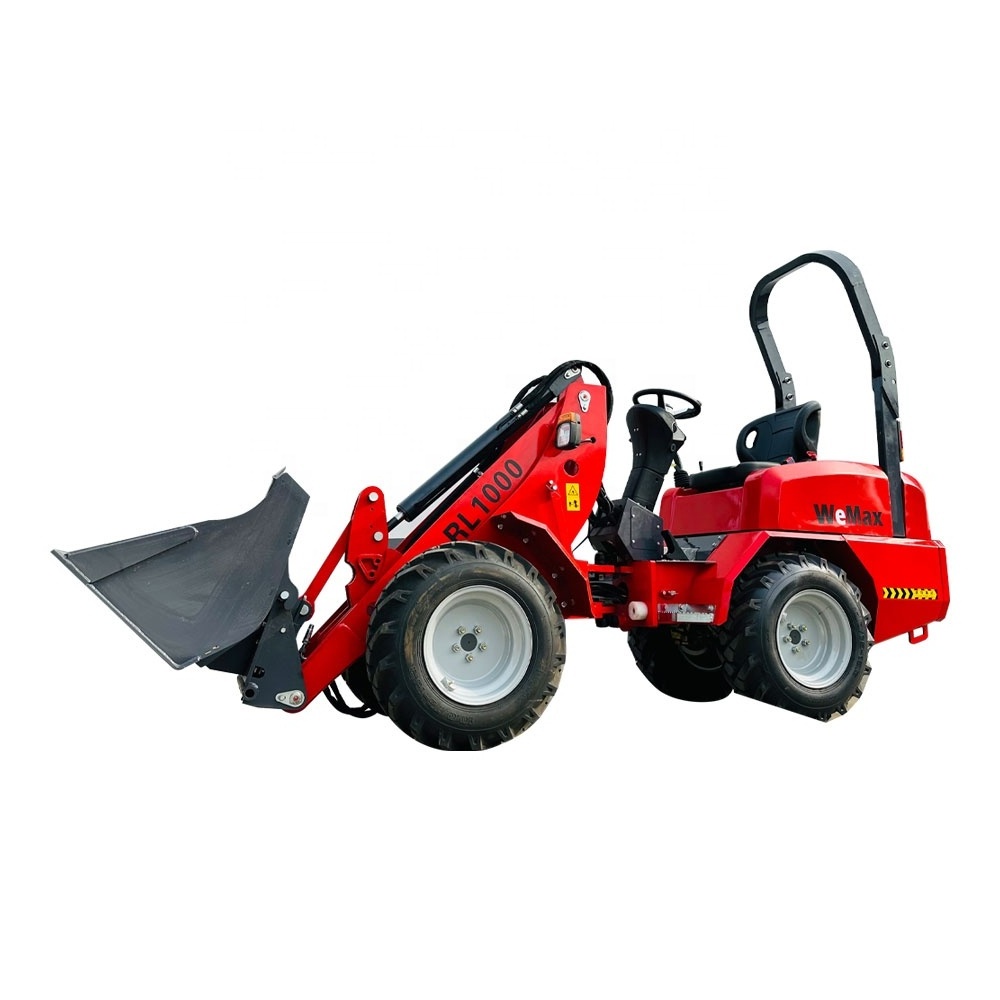 Rima Construction Machine 1000kg Loading Mini Small Skid Steer Wheel front Mini Loader