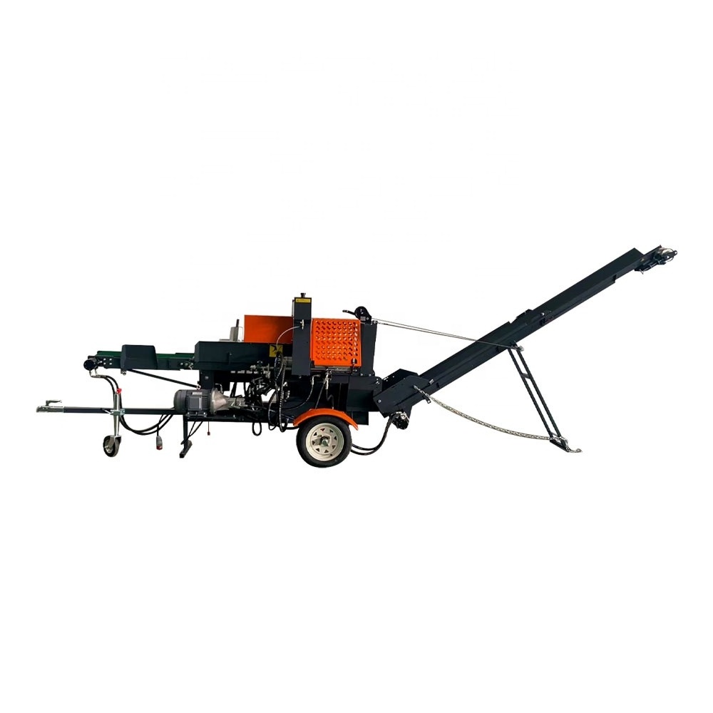 RIMA 20ton automatic saw firewood processor gasoline tractor electric  fast hydraulic log splitter