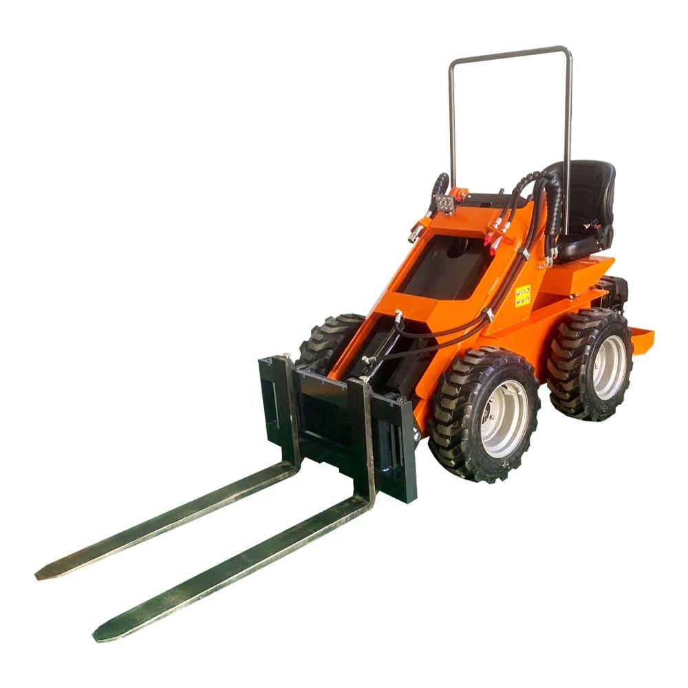 gasoline / diesel mini steer wheel  loader with dumper for construction