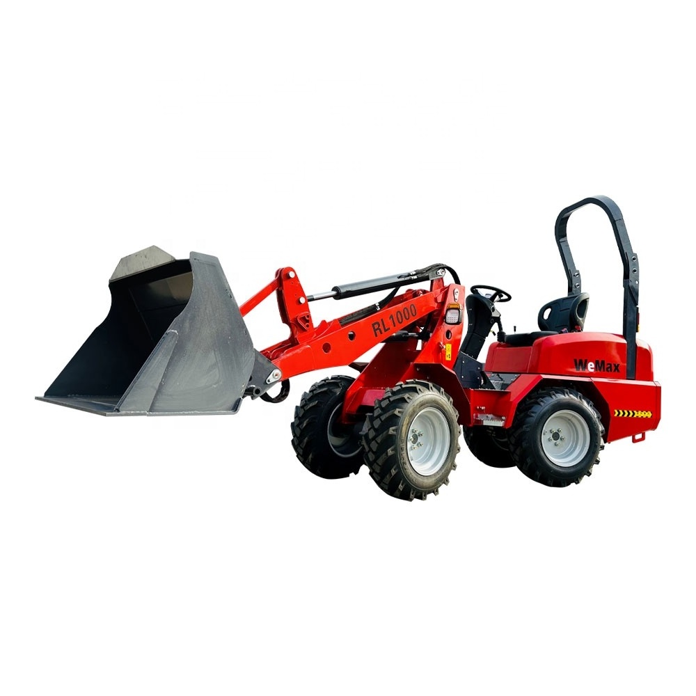 Rima Construction Machine 1000kg Loading Mini Small Skid Steer Wheel front Mini Loader