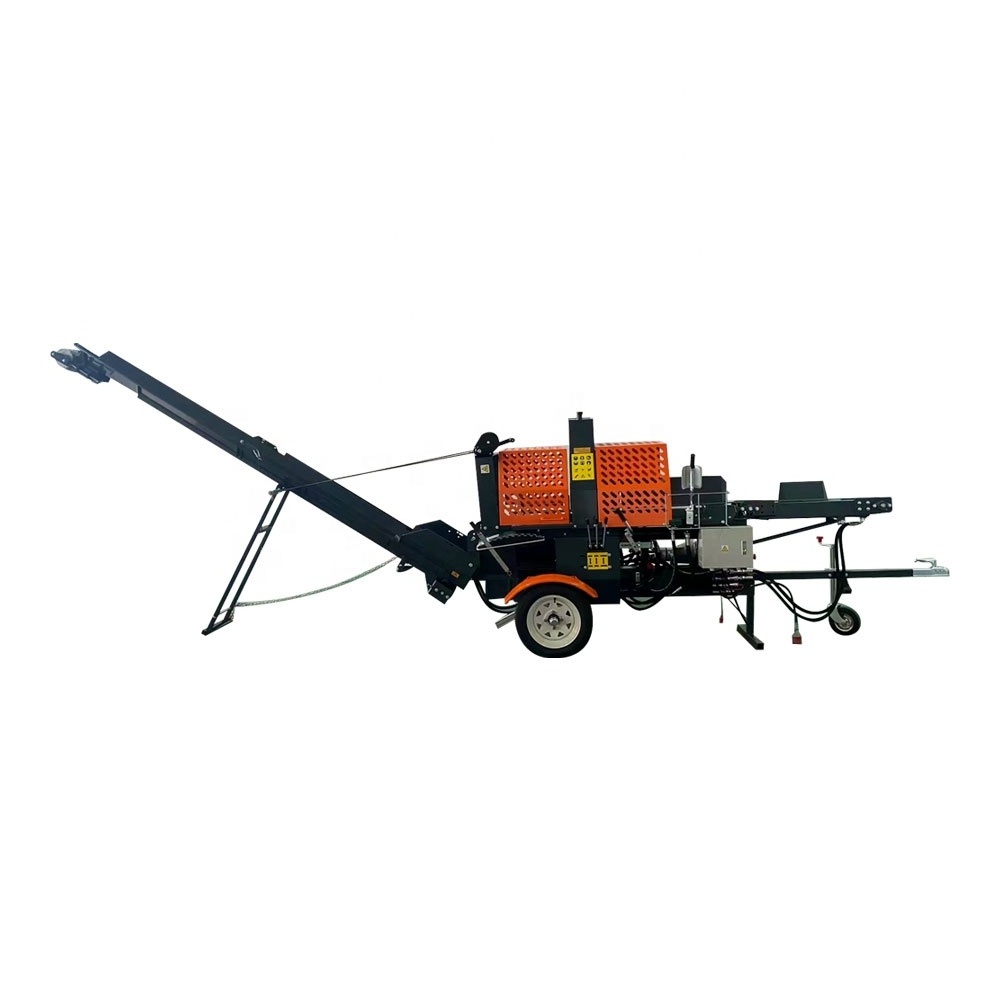 RIMA 20ton automatic saw firewood processor gasoline tractor electric  fast hydraulic log splitter