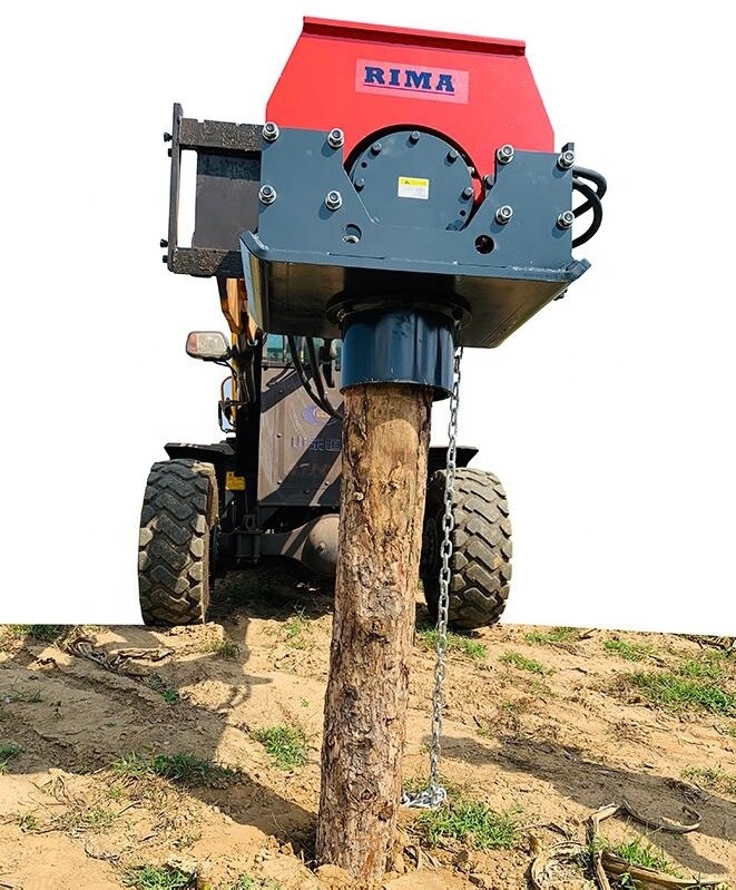 Skid steer loader Powered Fence Post Pounder