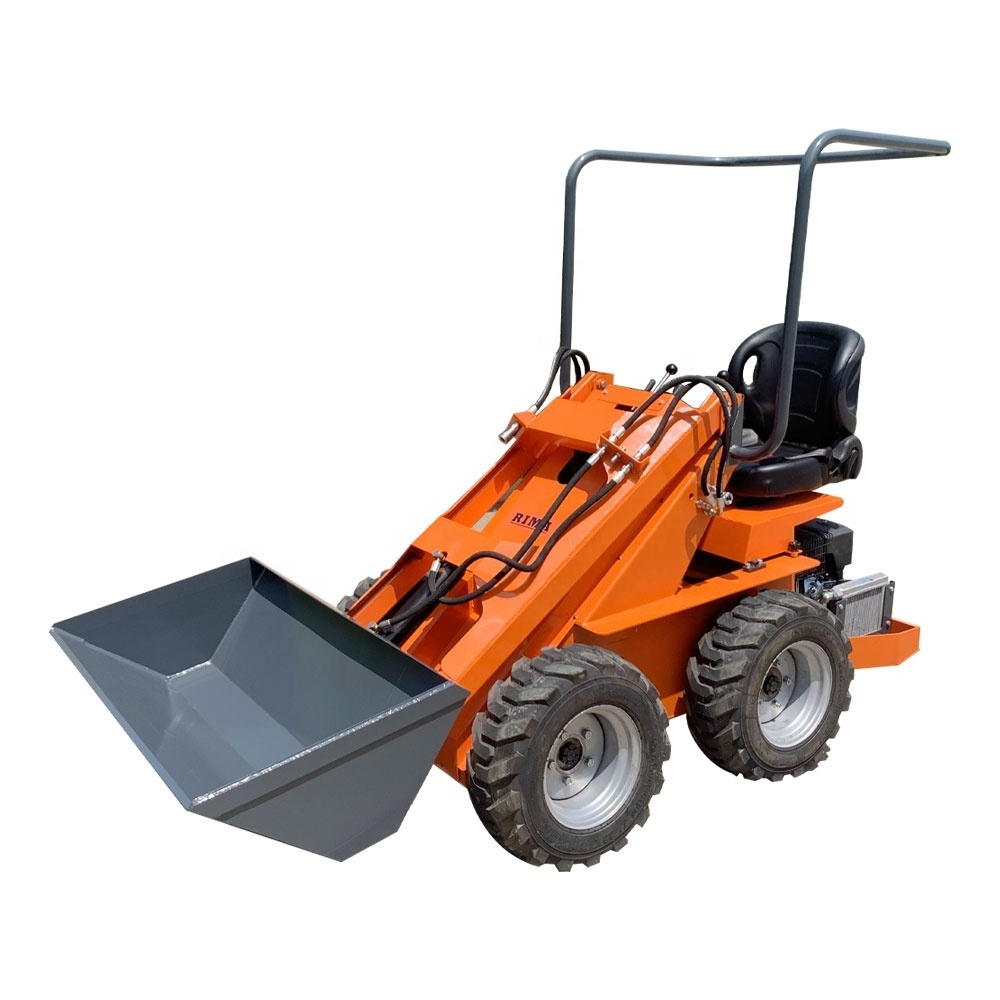 gasoline / diesel mini steer wheel  loader with dumper for construction