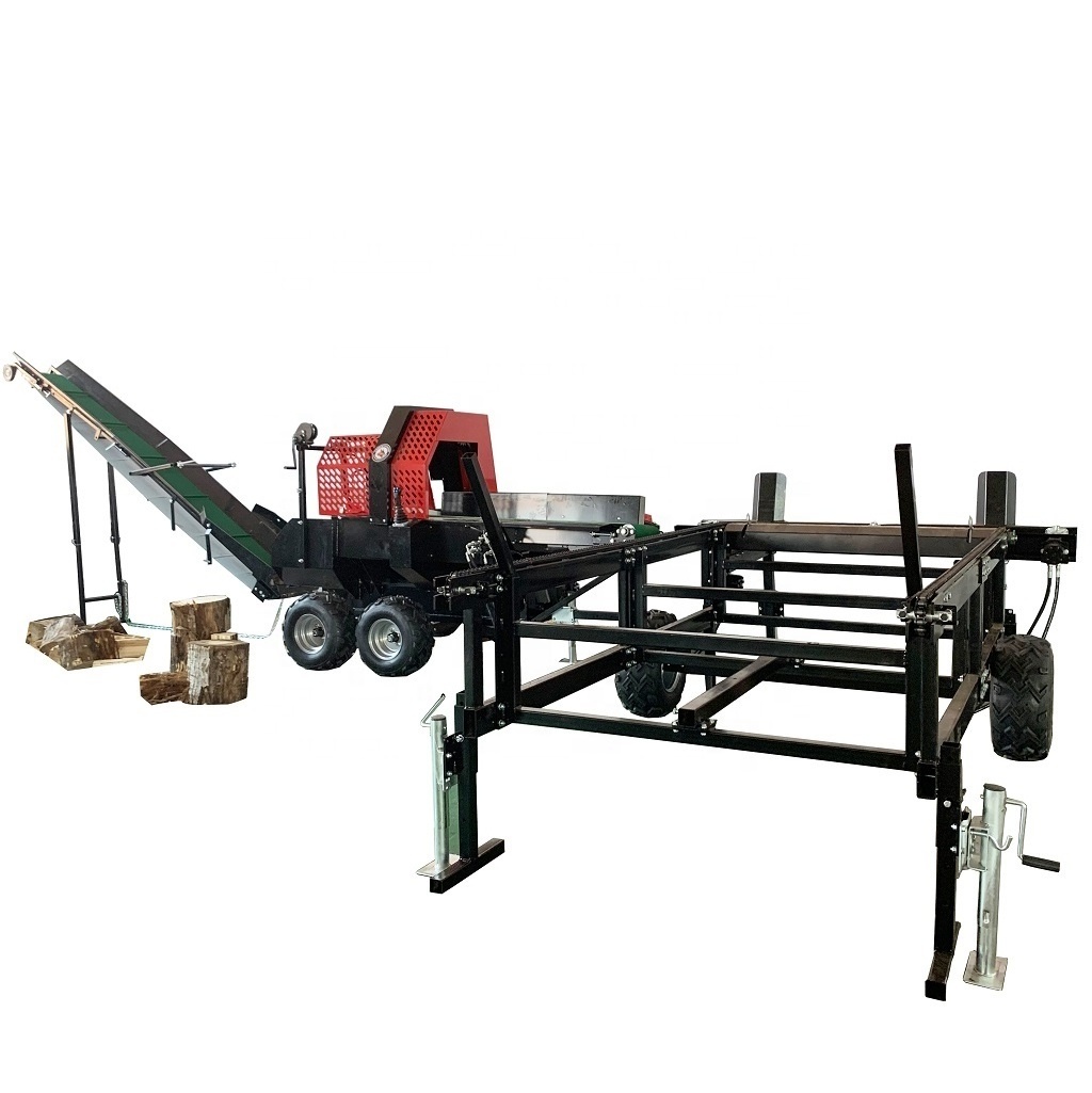 RIMA 30Ton RM500JOY automatic Gasoline firewood processor / log splitter / wood cutting machine with Joystick