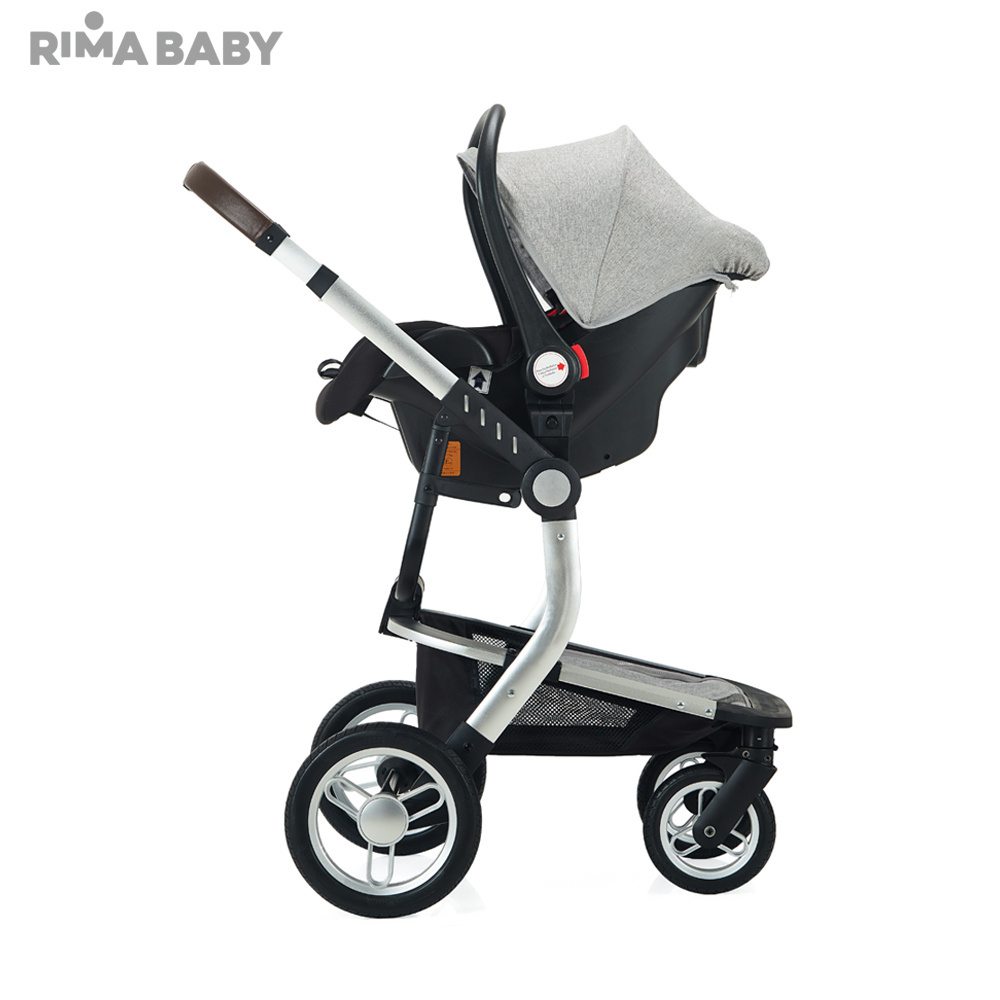 Luxury baby stroller 3 in 1 egg shell baby Pram Pushchair With Carrycot