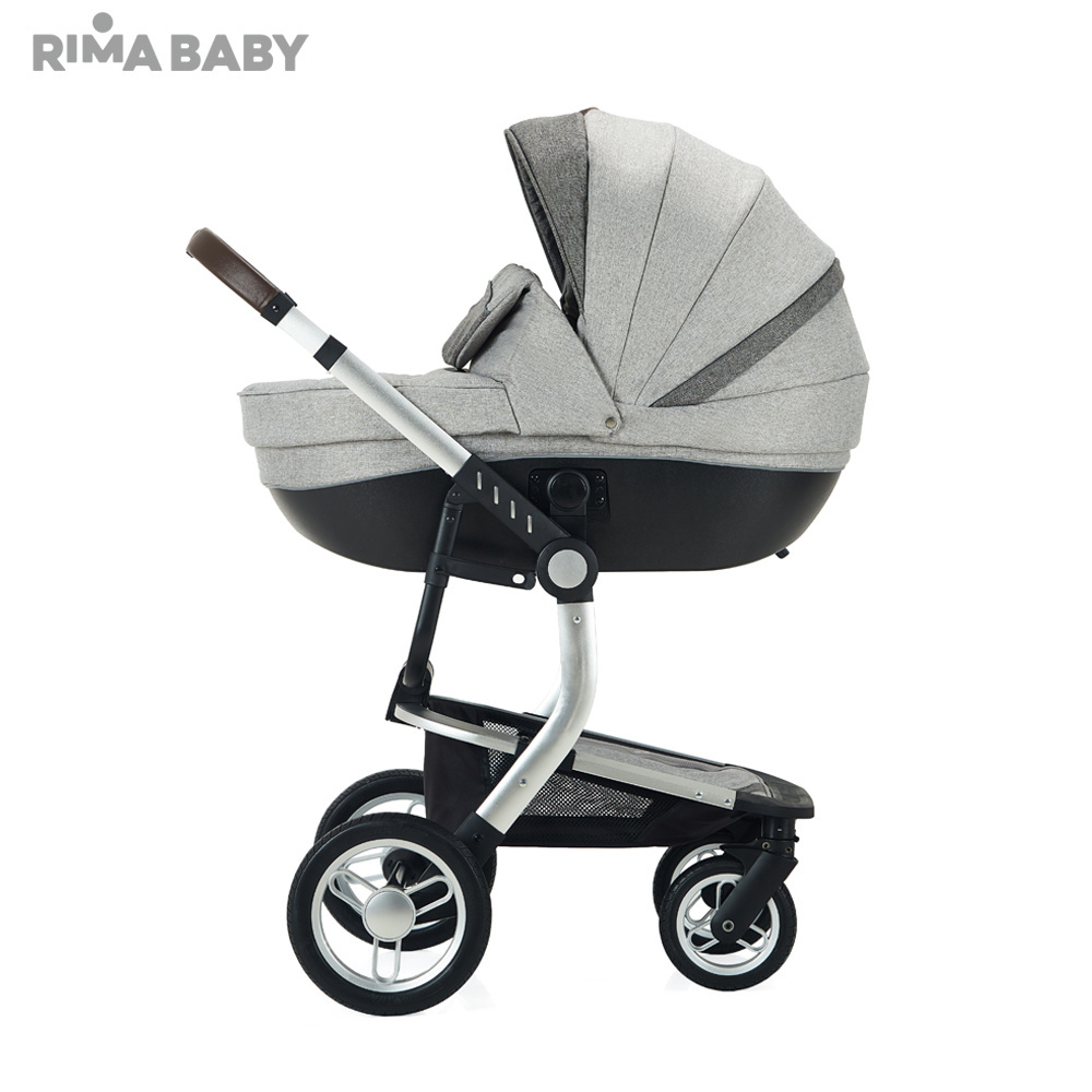 Luxury baby stroller 3 in 1 egg shell baby Pram Pushchair With Carrycot