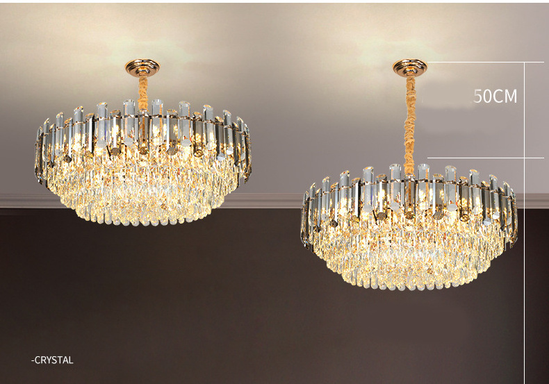 Contemporary French Luxury Lighting Ceiling Light Fixtures Crystal Chandelier  Pendant Light