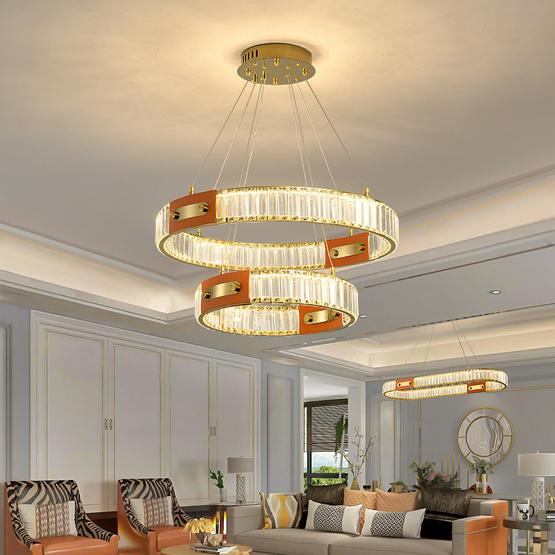 bedroom lamp ceiling smart home lights fabric shade iron fabric shade luxury large foyer plug in chandelier