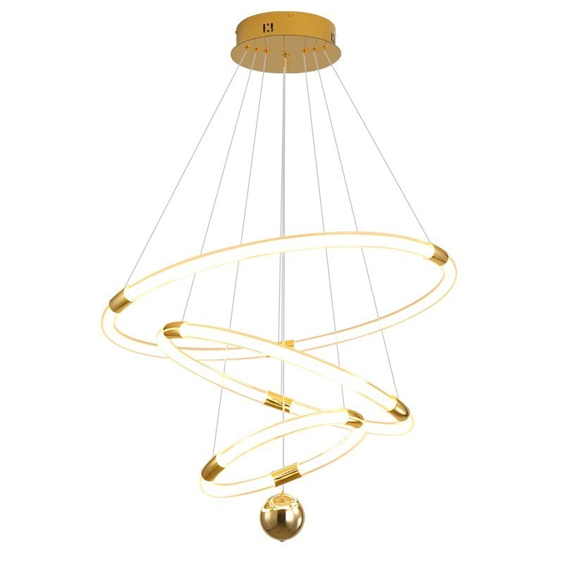 2023 Contemporary Hanging Ceiling Globe Ring Luxury Acrylic Nordic Round Modern  Lamp Chandelier Led Circle Pendant Light