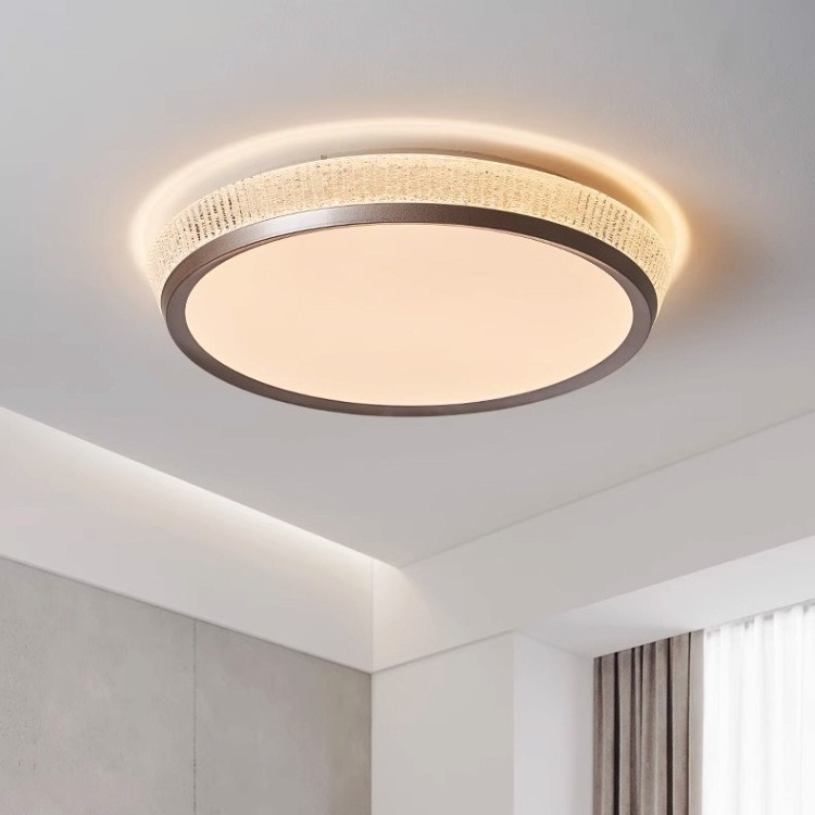 Bedroom ceiling light modern minimalist room master bedroom light LED circular creative warm three color study lighting fixtures