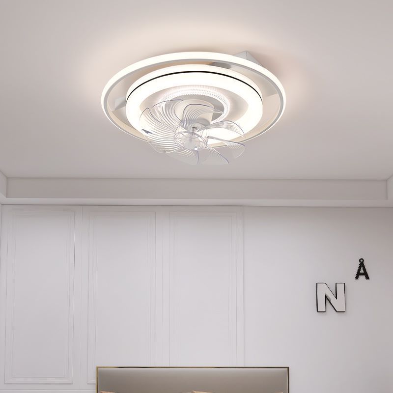 New shaking head ceiling fan light bedroom and children's room light modern living room silent integrated fan light