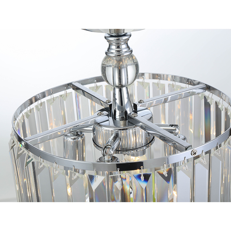 New design crystal pendant light chrome color modern crystal style pendant light fixtures