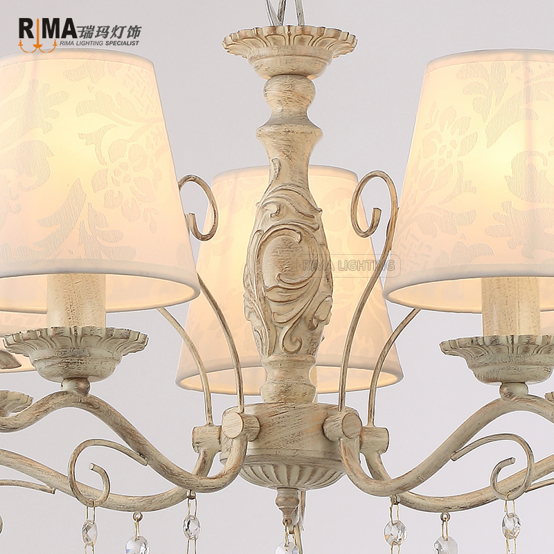 RM1692 old Style beige and gold Iron antique metal pendant light fixture