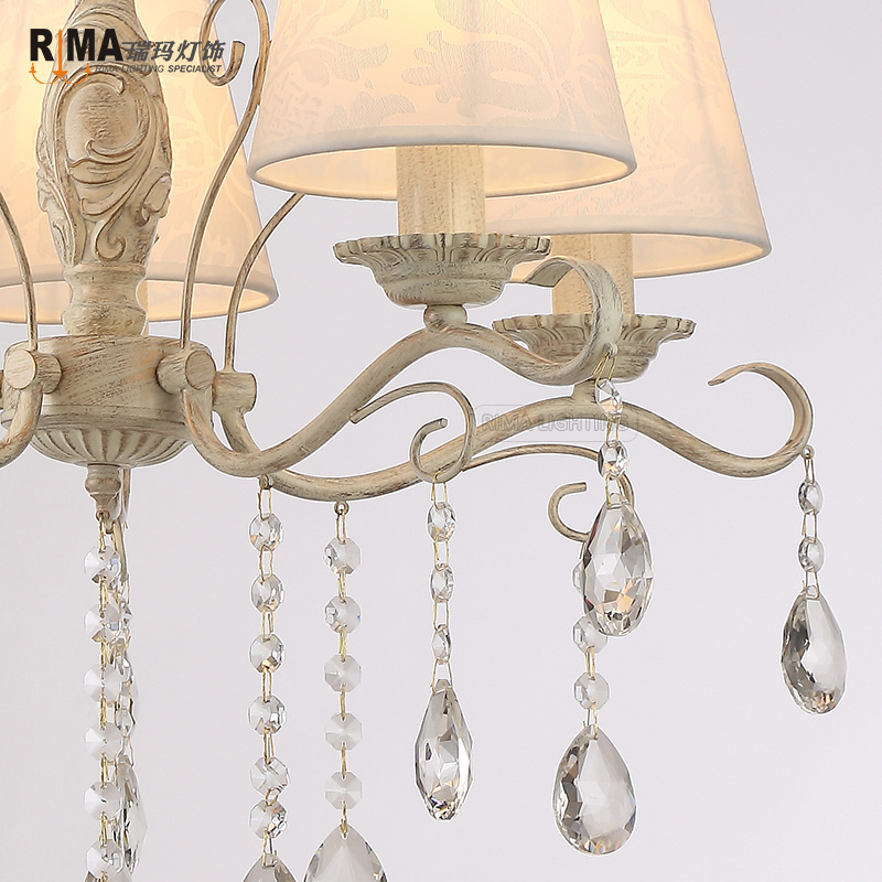 RM1692 old Style beige and gold Iron antique metal pendant light fixture