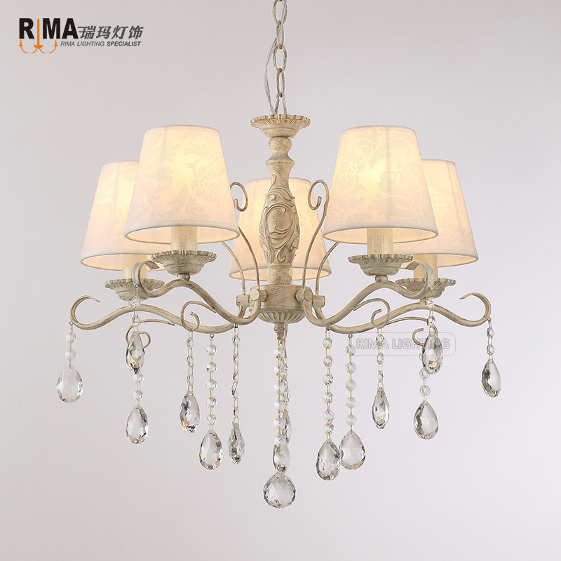 RM1692 old Style beige and gold Iron antique metal pendant light fixture