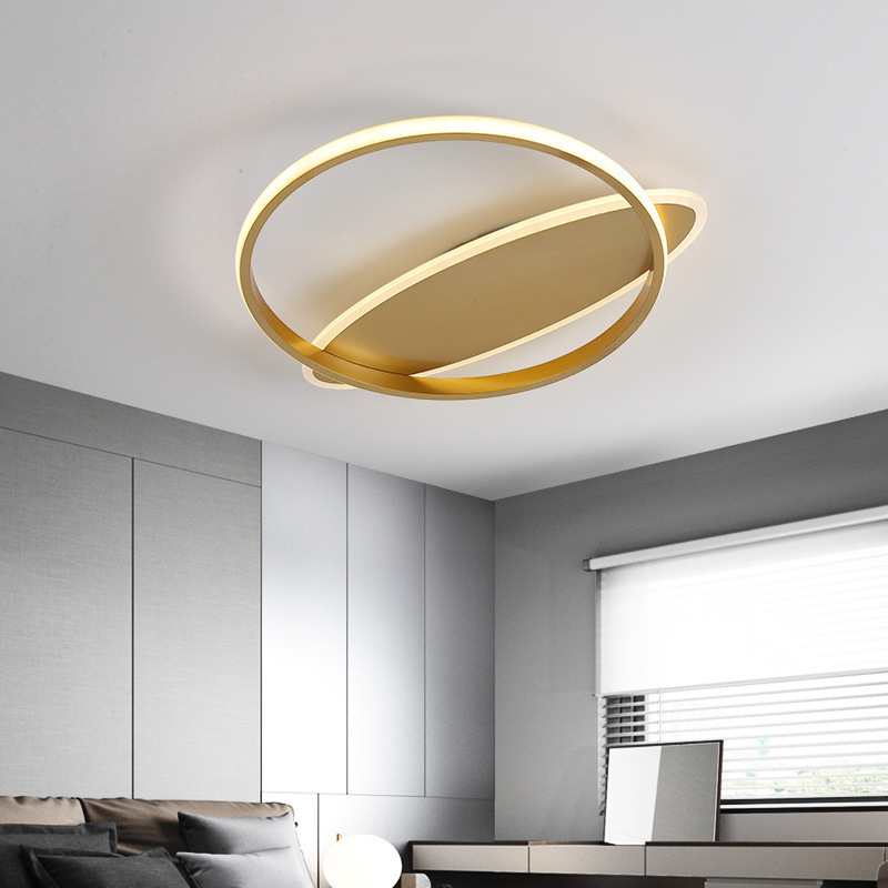 Bedroom ceiling light simple modern circular LED new Nordic atmospheric home study master bedroom lighting fixtures