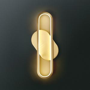 Modern gold aluminum simplicity led wall lamps creative bedroom for home decoration