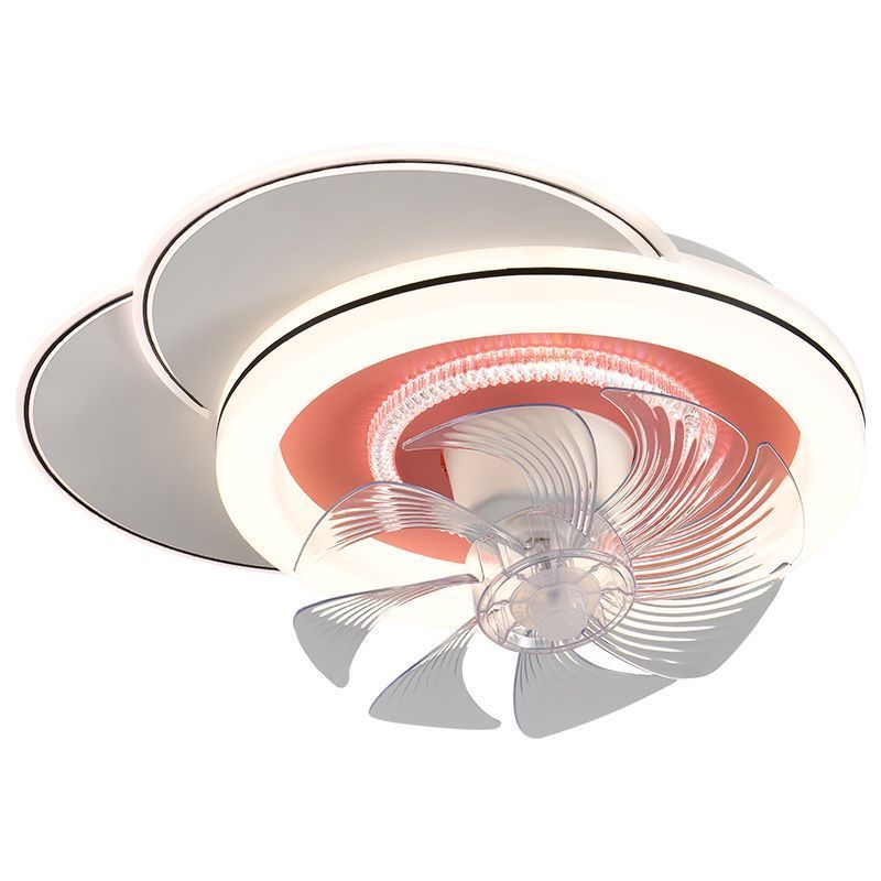 New shaking head ceiling fan light bedroom and children's room light modern living room silent integrated fan light