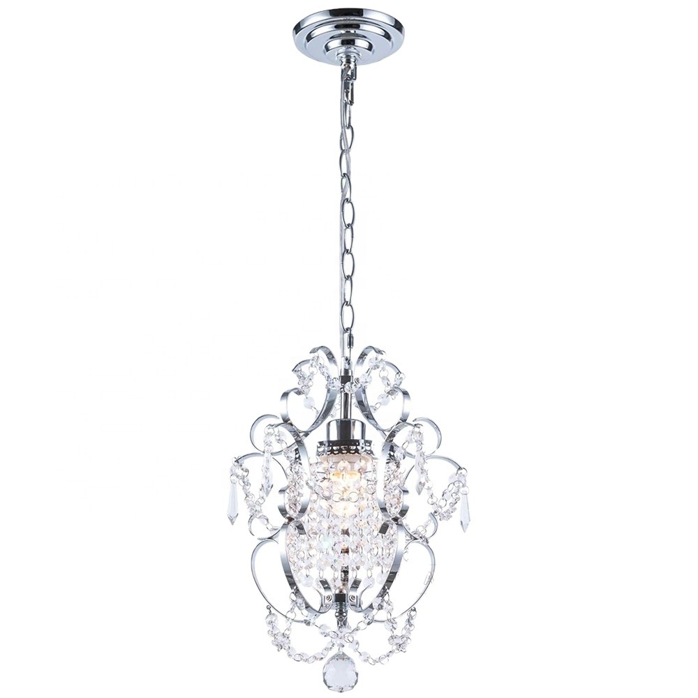 Rima Lighting 2019 Latest Modern Crystal Chandelier Mini Elegant Pendant Light Fixture for Bedroom, Foyer, Bathroom, Living Room