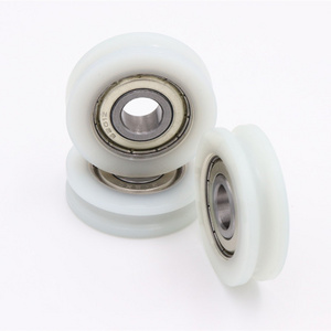 Gluing wheel U groove pulleys 6201zz Passive guide drawer wheels 6201 for Sliding Door Roller wheel 12*44*12mm