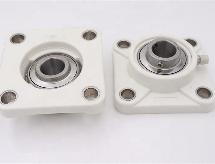 Anti-rusted plastic housing F207 UCF207 square flange pillow block bearing housing UCF207 with stainless steel insert bearing