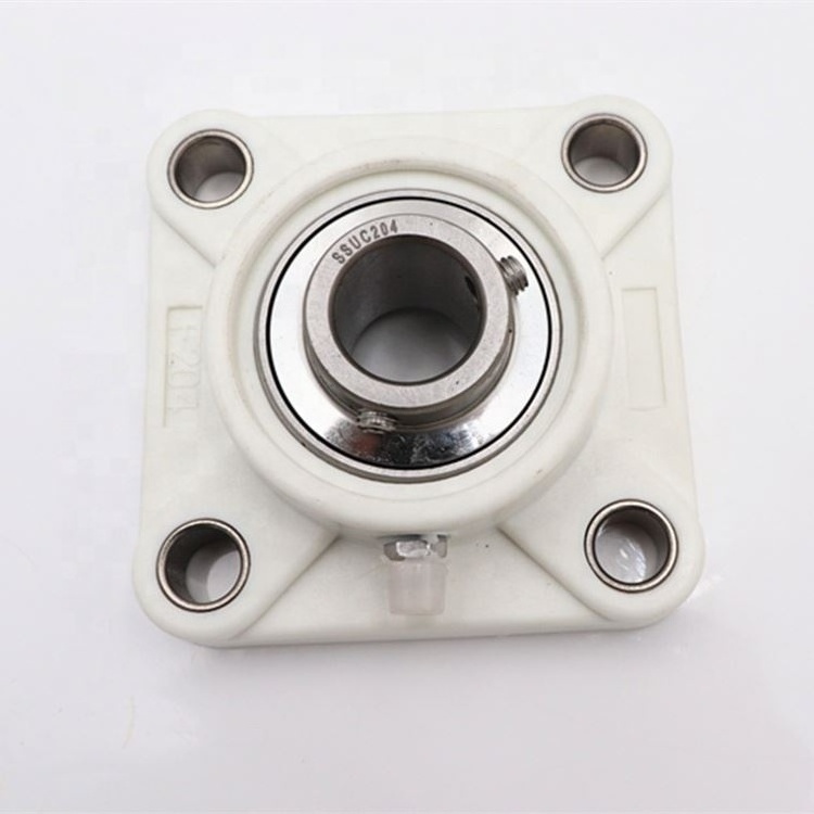 Anti-rusted plastic housing F207 UCF207 square flange pillow block bearing housing UCF207 with stainless steel insert bearing