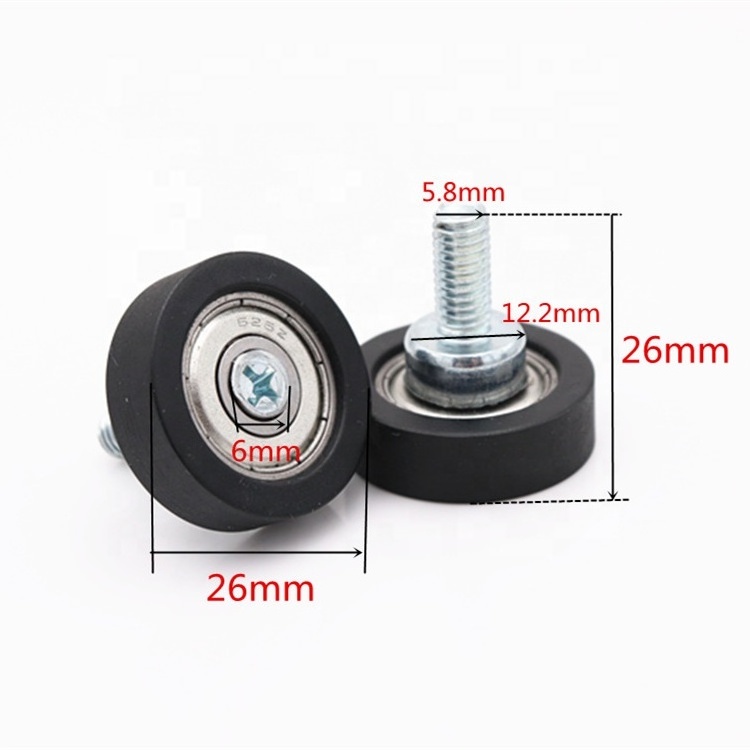 High quality nylon roller wheels with 626zz bearings for Sliding door window cabinet