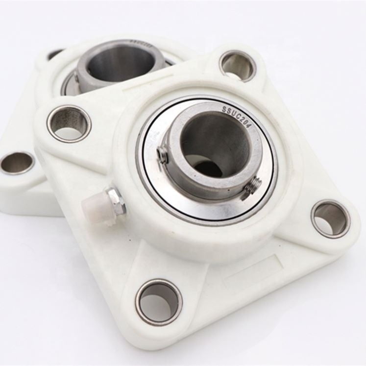 Anti-rusted plastic housing F207 UCF207 square flange pillow block bearing housing UCF207 with stainless steel insert bearing