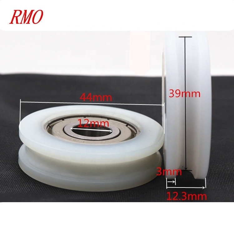 Gluing wheel U groove pulleys 6201zz Passive guide drawer wheels 6201 for Sliding Door Roller wheel 12*44*12mm