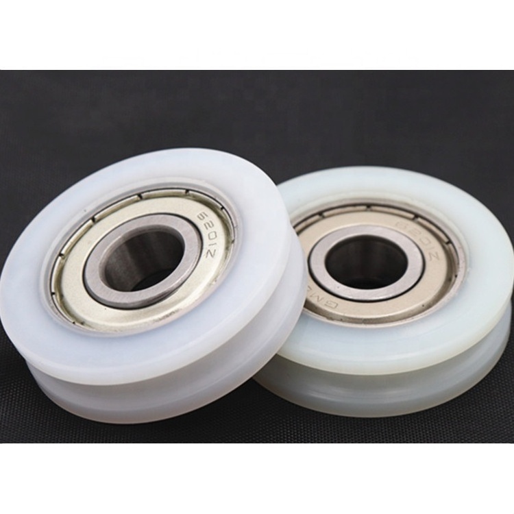 Gluing wheel U groove pulleys 6201zz Passive guide drawer wheels 6201 for Sliding Door Roller wheel 12*44*12mm