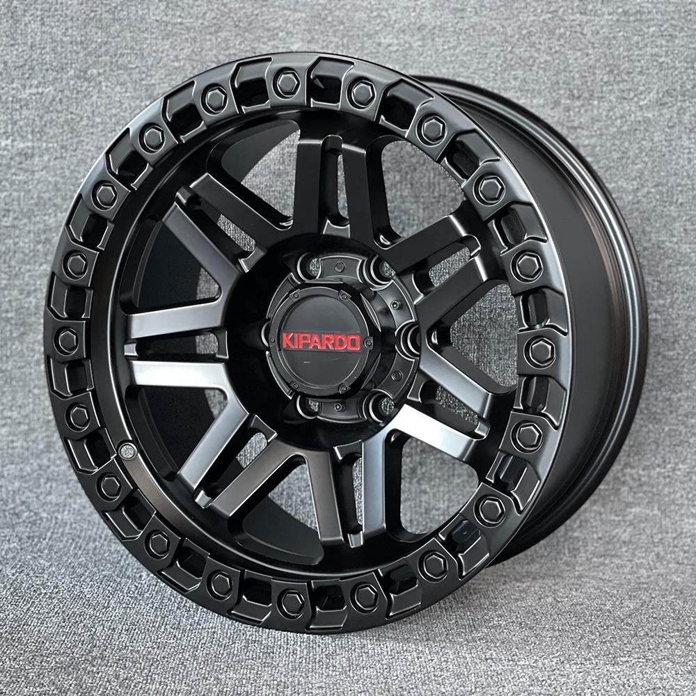 Kipardo new high max load 2600LBS 17x8.5 r17 5x127 6x139.7 inner beadlock offroad wheels rims