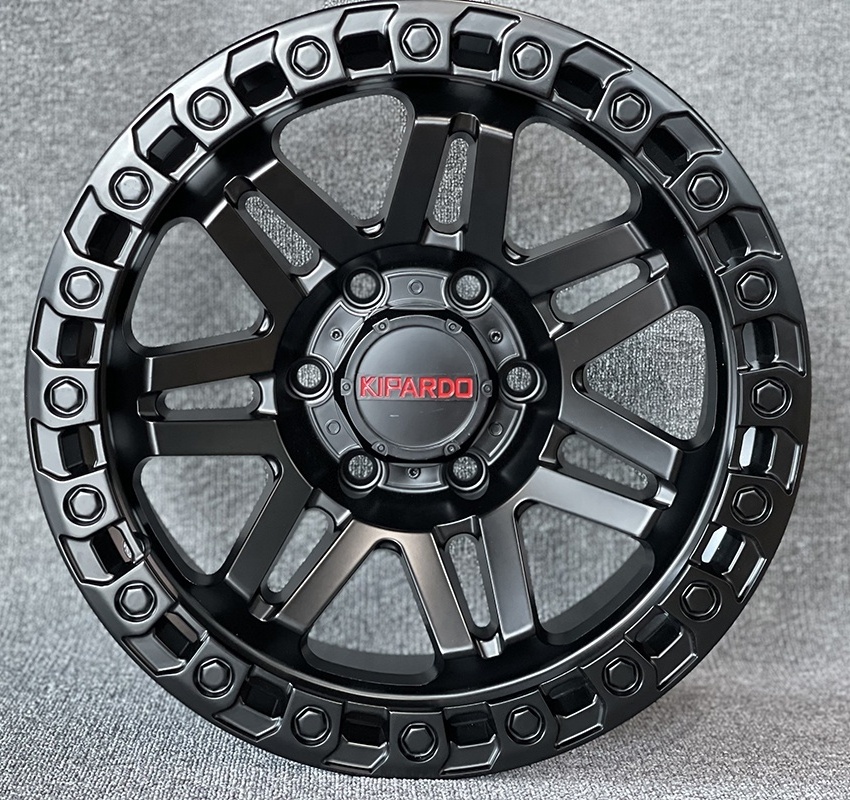 Kipardo new high max load 2600LBS 17x8.5 r17 5x127 6x139.7 inner beadlock offroad wheels rims