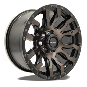 Kipardo RTS 17x9 SUV 4x4 alloy car mag wheels with pcd 6x139.7 6x114.3 5x150 velg offroad wheels