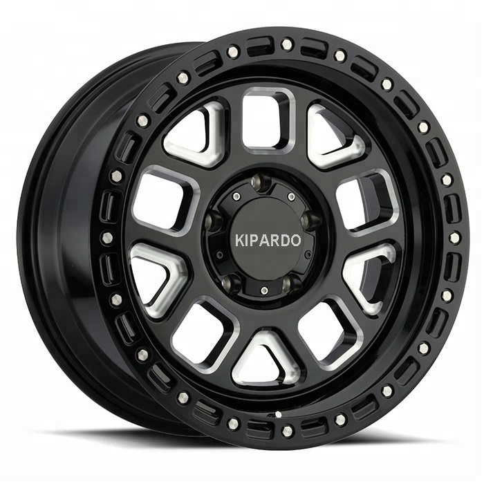 KIPARDO 17 inch truck alloy wheels rims 5 6 lug gloss black