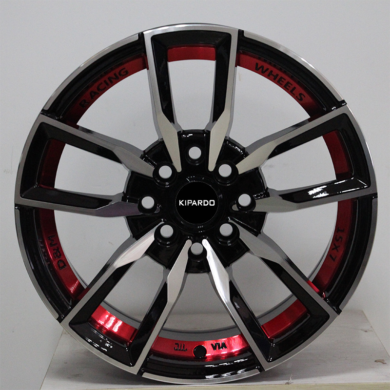 Kipardo rims 14 15 16 inch 4 5 8 10 hole red alloy car wheel