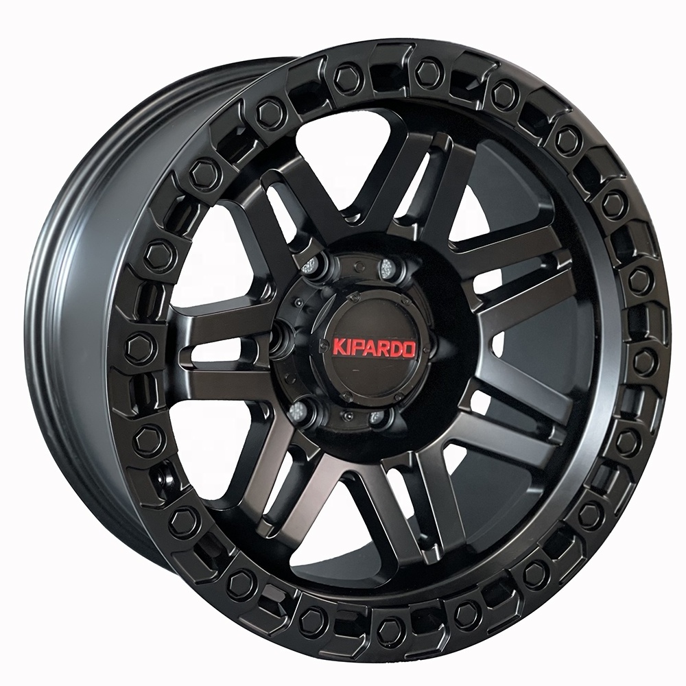 Kipardo new high max load 2600LBS 17x8.5 r17 5x127 6x139.7 inner beadlock offroad wheels rims