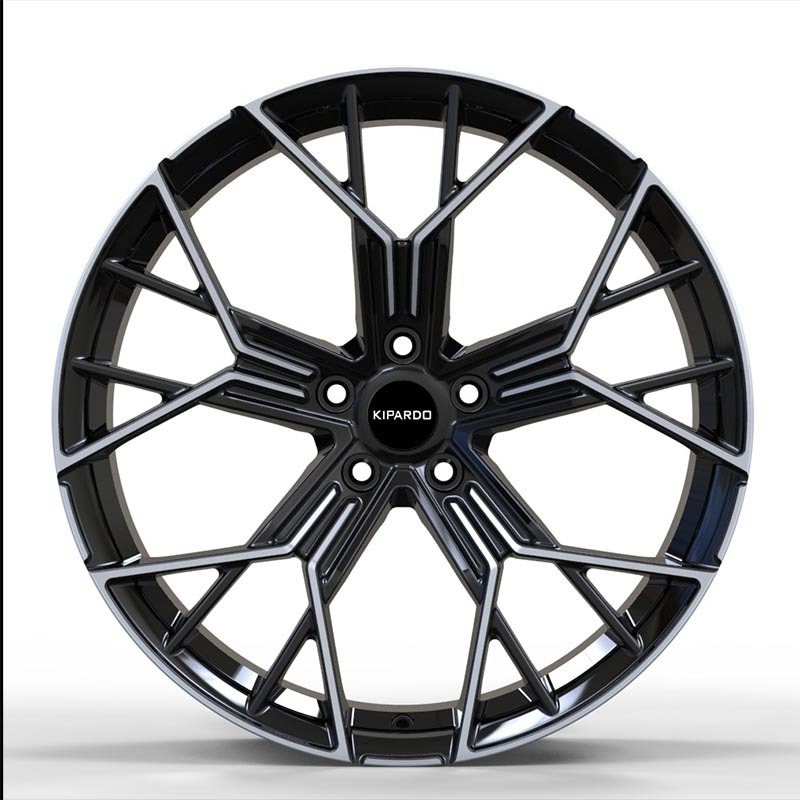 Kipardo 20 inch 5 lug 5 hole 5x112 black polished car alloy wheels rims for bmw 5 series g20