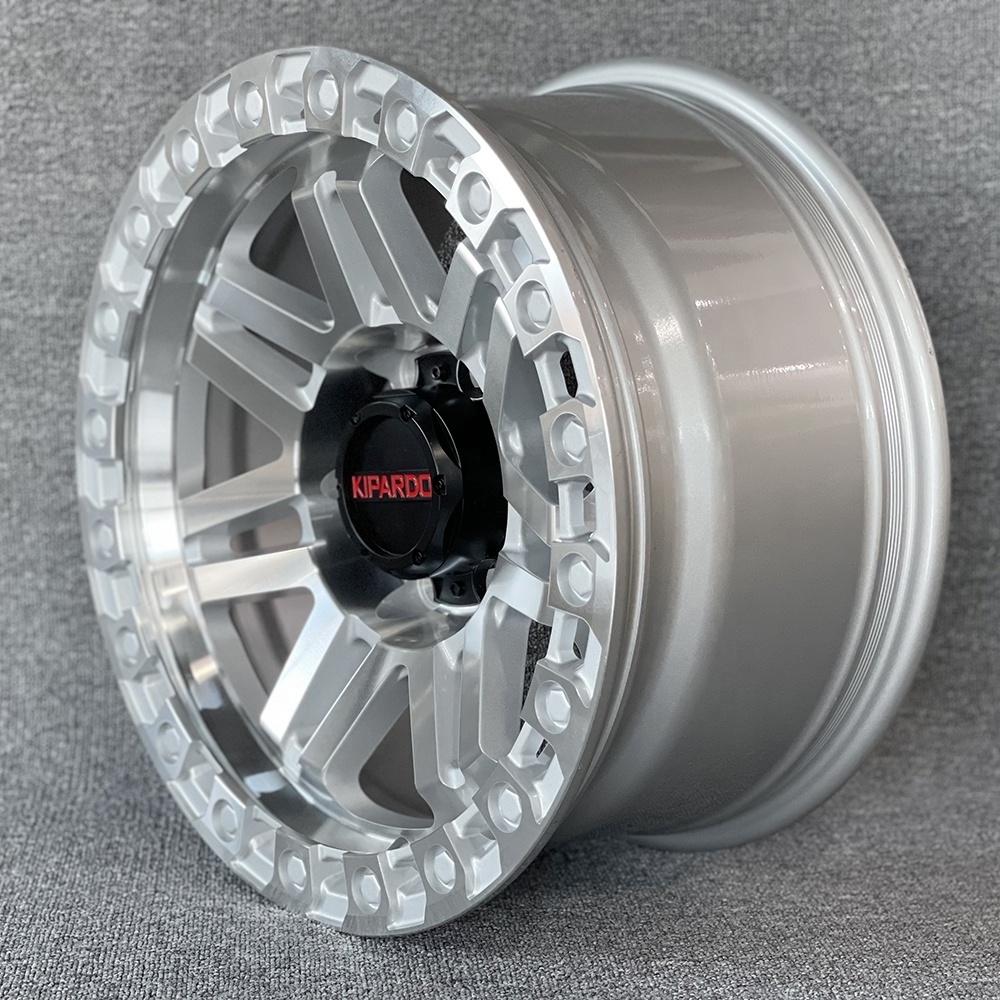 Kipardo new high max load 2600LBS 17x8.5 r17 5x127 6x139.7 inner beadlock offroad wheels rims